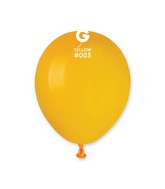 5" Gemar Latex Balloons (Bag of 100) Standard Deep Yellow