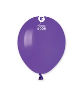 5" Gemar Latex Balloons (Bag of 100) Standard Purple