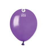 5" Gemar Latex Balloons (Bag of 100) Metallic Metallic Purple