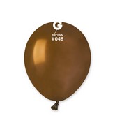 5" Gemar Latex Balloons (Bag of 100) Standard Brown