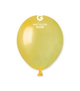 5" Gemar Latex Balloons (Bag of 100) Metallic Metalic Baby Yellow