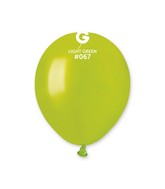 5" Gemar Latex Balloons (Bag of 100) Metallic Metallic Light Green