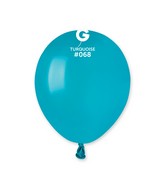 5" Gemar Latex Balloons (Bag of 100) Standard Turquoise