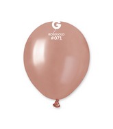 5" Gemar Latex Balloons (Bag of 100) Metallic Rose Gold