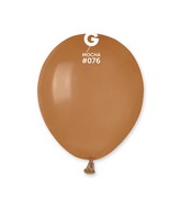 5" Gemar Latex Balloons (Bag of 100) Standard Mocha