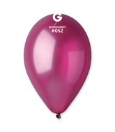 12" Gemar Latex Balloons (Bag of 50) Metallic Metallic Burgundy