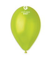 12" Gemar Latex Balloons (Bag of 50) Metallic Metallic Light Green