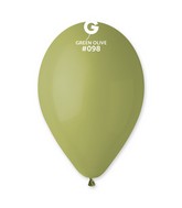 12" Gemar Latex Balloons (Bag of 50) Standard Green Olive