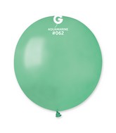 19" Gemar Latex Balloons (Bag of 25) Metallic Metallic Aquamarine