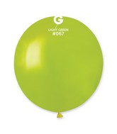 19" Gemar Latex Balloons (Bag of 25) Metallic Metallic Light Green