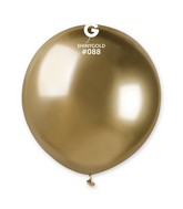 19" Gemar Latex Balloons Pack Of 25 Shiny Gold