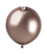 19" Gemar Latex Balloons Pack Of 25 Shiny Rose Gold