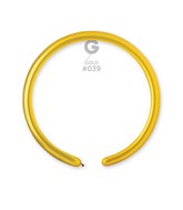 160G Gemar Latex Balloons (Bag of 50) Metallic Modelling/Twisting Gold