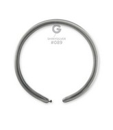 160G Gemar Latex Balloons (Bag of 50) Shiny Silver Twisting