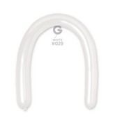 360G Gemar Latex Balloons (Bag of 50) Metallic Modelling/Twisting White