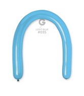 360G Gemar Latex Balloons (Bag of 50) Metallic Modelling/Twisting Light Blue