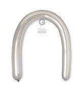 360G Gemar Latex Balloons (Bag of 50) Metallic Modelling/Twisting Silver*