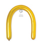 360G Gemar Latex Balloons (Bag of 50) Metallic Modelling/Twisting Gold*