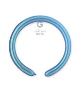 260G Gemar Latex Balloons (Bag of 50) Metallic Modelling/Twisting Light Blue
