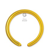 260G Gemar Latex Balloons (Bag of 50) Metallic Modelling/Twisting Gold