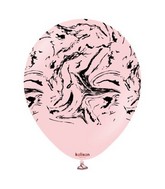 12" Kalisan Nebula Print Macaron Pink Latex Balloons (25 Per Bag)
