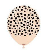 12" Safari Cheetah Blush Printed Kalisan Latex Balloons (25 Per Bag)