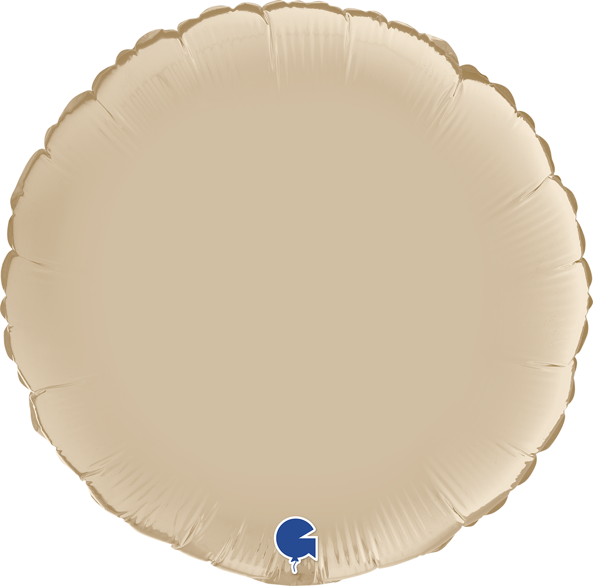 18" Round Satin Cream Foil Balloon Bargain Balloons Mylar Balloons