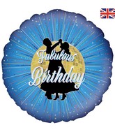 18" Oaktree Fabulous Birthday Holographic Foil Balloon