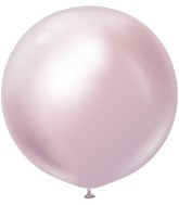 24" Kalisan Latex Balloons Mirror Pink Gold (5 Per Bag)