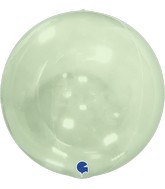 15" (22" Deflated) Transparent Green Globe Balloon