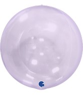 15" (22" Deflated) Transparent Lilac Globe Balloon