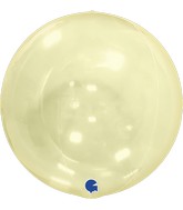 15" (22" Deflated) Transparent Yellow Globe Balloon