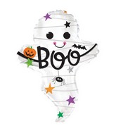 25" Mummy Ghost Boo Halloween Foil Balloon