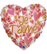 18" Je T'Aime (French) Foil Balloon