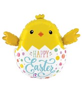 24" Foil Shape Easter Egg Chick Foil Balloon