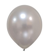 12" Cattex Premium Metal Pure Silver 50 Latex Balloons