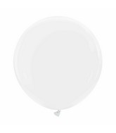24" Cattex Premium Snow White Latex Balloons (1 Per Bag)