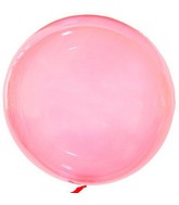 24" Crystal Colorful Bobo Balloon Red Prestretched (10 Per Bag)