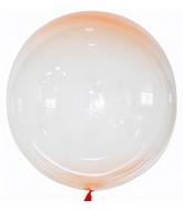 18" Gradient Colorful Bobo Balloon Orange Prestretched (10 Per Bag)