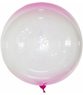 18" Gradient Colorful Bobo Balloon Pink Prestretched (10 Per Bag)
