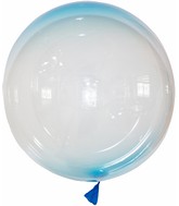 18" Gradient Colorful Bobo Balloon Blue Prestretched (10 Per Bag)