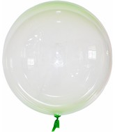 24" Gradient Colorful Bobo Balloon Green Prestretched (10 Per Bag)
