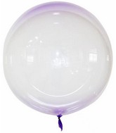 18" Gradient Colorful Bobo Balloon Purple Prestretched (10 Per Bag)