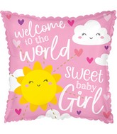 17" Welcome Baby Girl Foil Balloon