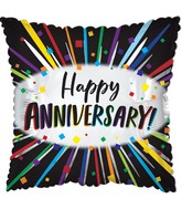 9" Airfill Only Anniversary Energy Foil Balloon