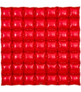 36" Red 7x7 Squares Waffle Wall Foil Balloon