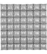 36" Silver 7x7 Squares Waffle Wall Foil Balloon