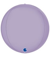 15" (22" Deflated) Globe Satin Lilac 4D Foil Balloon