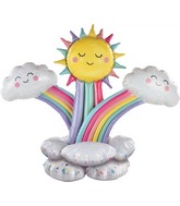 49" Airfill Rainbow Stacker Foil Balloon