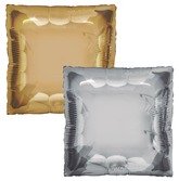 24" Gold and Silver Square Foil Balloon